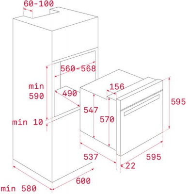 Электрический духовой шкаф TEKA HLB 850 (черный) [41560290]