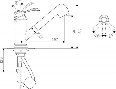 Смеситель Omoikiri Kakogava-S AB 4994294