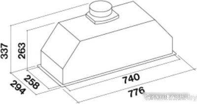 Кухонная вытяжка Falmec Gruppo Incasso Touch Vision 70 800/1280 м3/ч