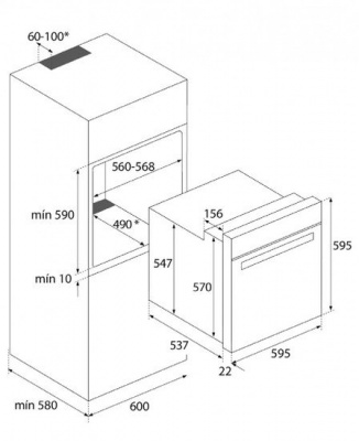 Электрический духовой шкаф TEKA HLB 830 (черный) [41560062]