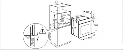 Электрический духовой шкаф Electrolux OPEB4230B