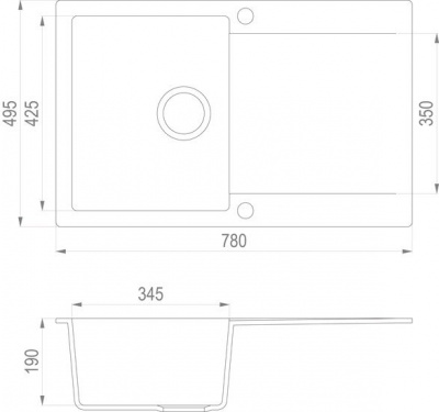 Кухонная мойка TEKA Clivo 45 B-TQ Оникс [40148000]
