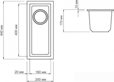 Кухонная мойка Omoikiri Bosen 20-U-DC [4993226]