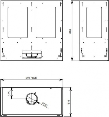 Кухонная вытяжка Falmec Laguna Design+ 90 800 м3/ч (нержавеющая сталь)