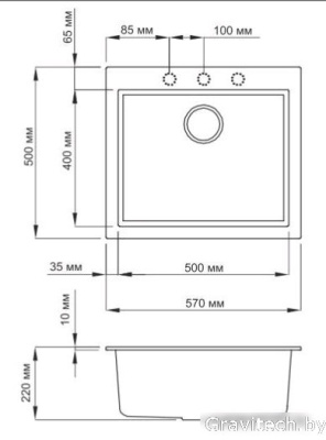 Кухонная мойка Omoikiri Bosen 57-BL (4993145)
