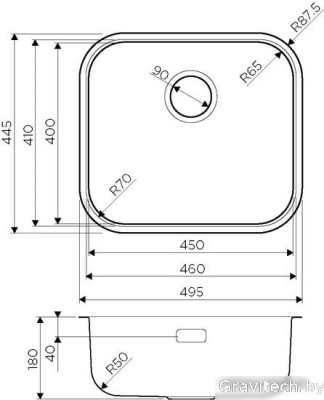 Кухонная мойка Omoikiri Omi 49-U IN