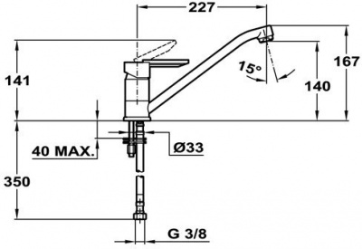 Смеситель TEKA ML (нержавеющая сталь)
