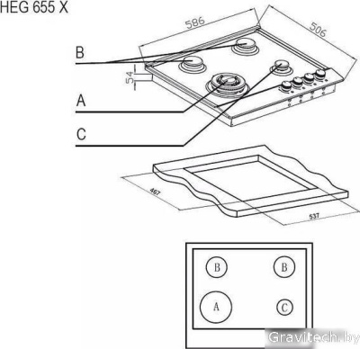 Варочная панель Evelux HEG 655 X
