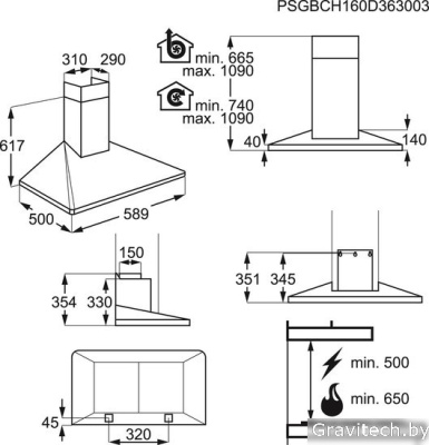 Кухонная вытяжка Electrolux EFF60560OX