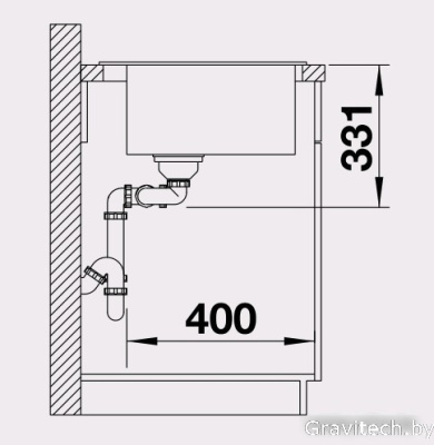 Кухонная мойка Blanco Pleon 6 Split (антрацит) [521689]