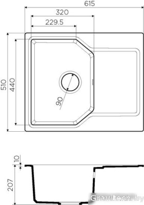 Кухонная мойка Omoikiri Yonaka 61 CA