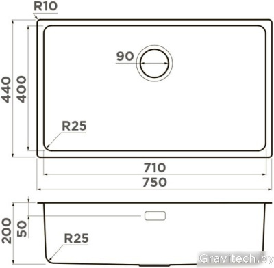 Кухонная мойка Omoikiri Tadzava 75-U/I IN