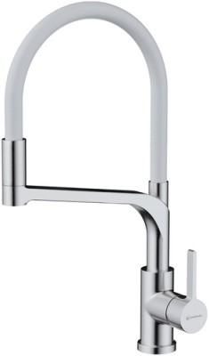 Смеситель Omoikiri Sinto 2 Plus-BN-WH (нержавеющая сталь/белый)