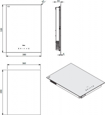 Варочная панель Falmec Piano Induzione 2 zone 38x52