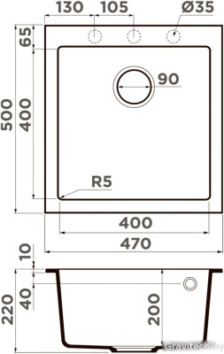 Кухонная мойка Omoikiri Bosen 47 EV (эверест)