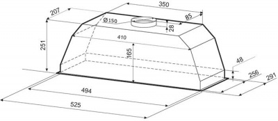 Кухонная вытяжка Krona Ameli 600 white S