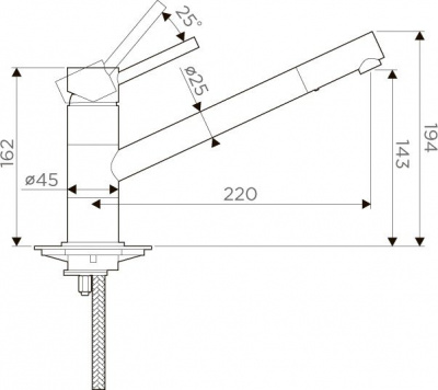 Смеситель Omoikiri Aogashima-BN 4994246