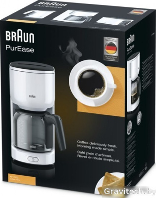 Капельная кофеварка Braun KF3100 WH