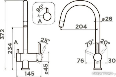 Смеситель Omoikiri Yamada-P-BL (черный)