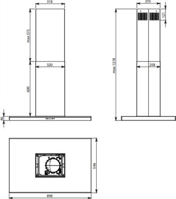 Кухонная вытяжка Falmec Lumen Design Island 175 800 м3/ч (нержавеющая сталь, левая)