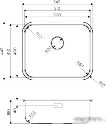Кухонная мойка Omoikiri Omi 54-U/IF IN