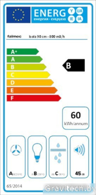 Кухонная вытяжка Falmec Plane NRS Island 90 800 м3/ч (нержавеющая сталь)