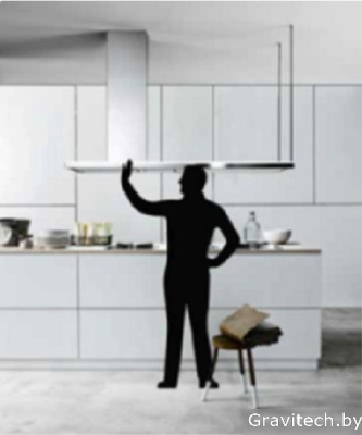 Кухонная вытяжка Falmec Lumen Design Island Isola 175 SX (нержавеющая сталь, левая)