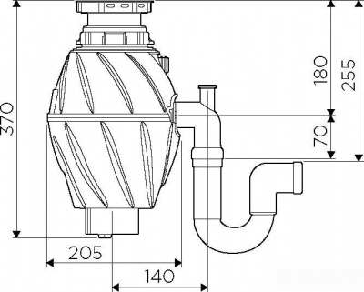 Измельчитель пищевых отходов Omoikiri Nagare 500