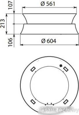 Кухонная вытяжка Falmec Dama Circle-Tech Island 60 600 м3/ч (нержавеющая сталь)