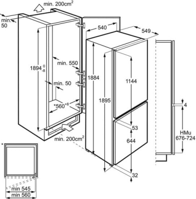 Холодильник Electrolux RNS8FF19S