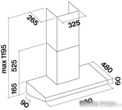Кухонная вытяжка Falmec Marte Professional 90 1000 м3/ч (нержавеющая сталь)