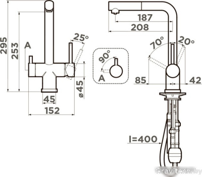 Смеситель Omoikiri Takamatsu-S GB (графит)