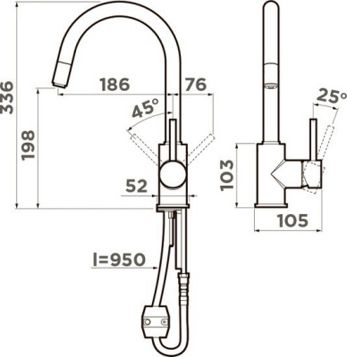 Смеситель Omoikiri Shinagawa-S C (хром)