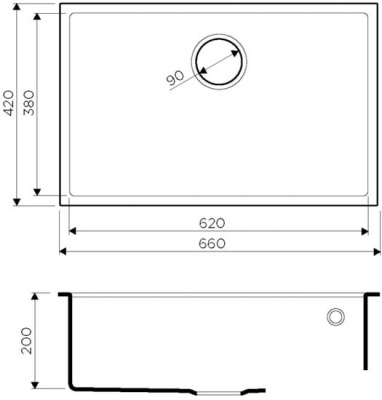 Кухонная мойка Omoikiri Tedori 66-U-PL (платина)