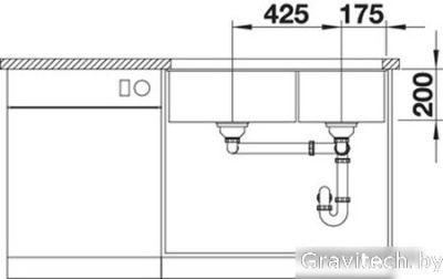 Кухонная мойка Blanco Subline 480/320-U (кофе) 523593