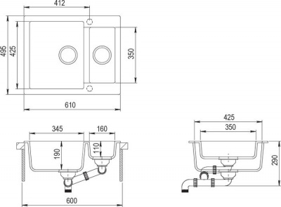 Кухонная мойка TEKA Clivo 60 S-TQ (топаз) [40148032]