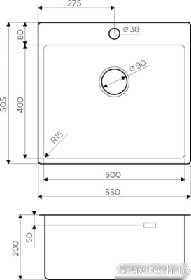 Кухонная мойка Omoikiri Amadare 55-IN