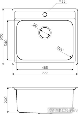 Кухонная мойка Omoikiri Ashi 56-IN