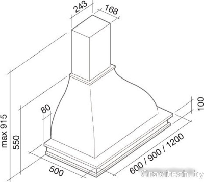 Кухонная вытяжка Falmec Iris/Malizia Classic 90 600 м3/ч (белый)