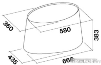 Кухонная вытяжка Falmec Mare E-ion Island 66 450 м3/ч (белый)