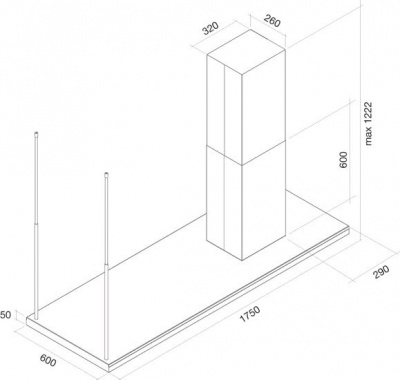 Кухонная вытяжка Falmec Design Lumen Isola 800 (175)