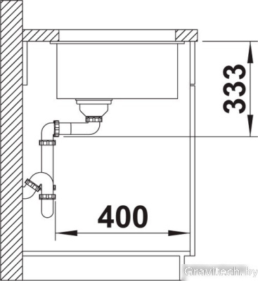 Кухонная мойка Blanco Rotan 400-U 521334 (белый)