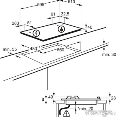Варочная панель Electrolux GPE363RCB