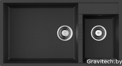 Кухонная мойка Omoikiri Tedori 85-2-U-BL (черный)