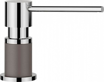 Дозатор для жидкого мыла Blanco Lato Silgranit (хром/вулканический серый)