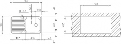 Кухонная мойка TEKA Classico 1C 1E MTX [10119057]