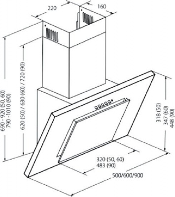 Кухонная вытяжка Akpo Nero line eco 60 WK-4 (бежевый)