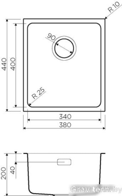 Кухонная мойка Omoikiri Tadzava 38-U IN