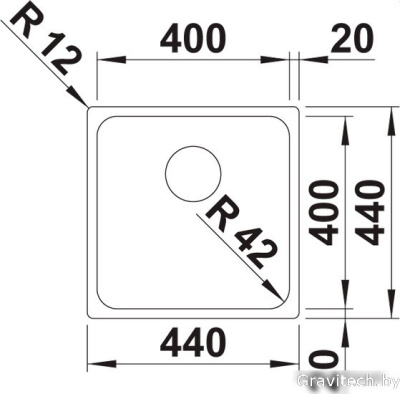 Кухонная мойка Blanco Solis 400-U 526117 (полированная)