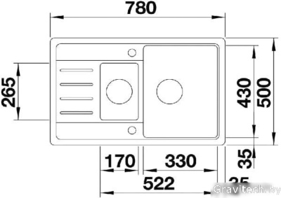 Кухонная мойка Blanco Legra 6S Compact (шампань) [521306]